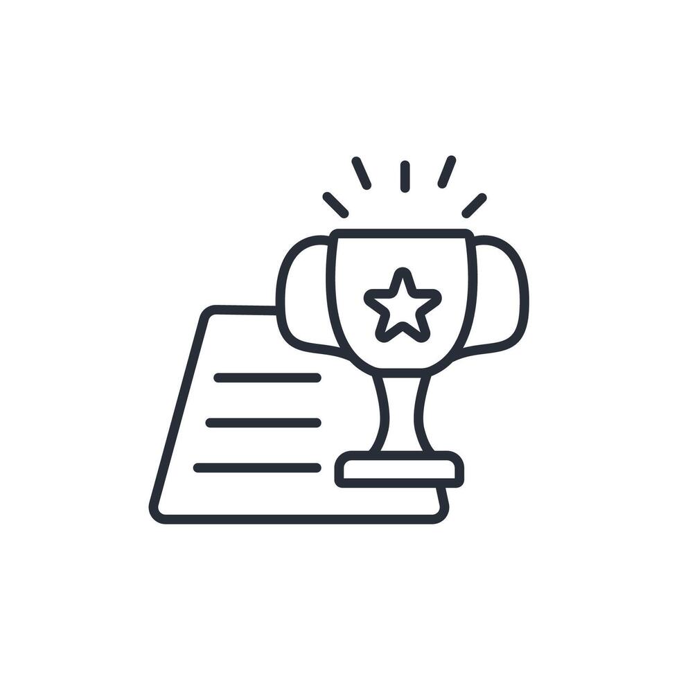 award icon. .Editable stroke.linear style sign for use web design,logo.Symbol illustration. vector
