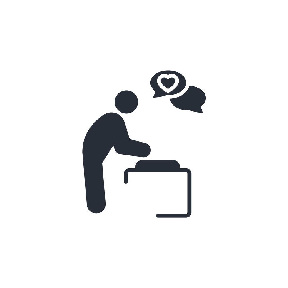 supportive icon. .Editable stroke.linear style sign for use web design,logo.Symbol illustration. vector