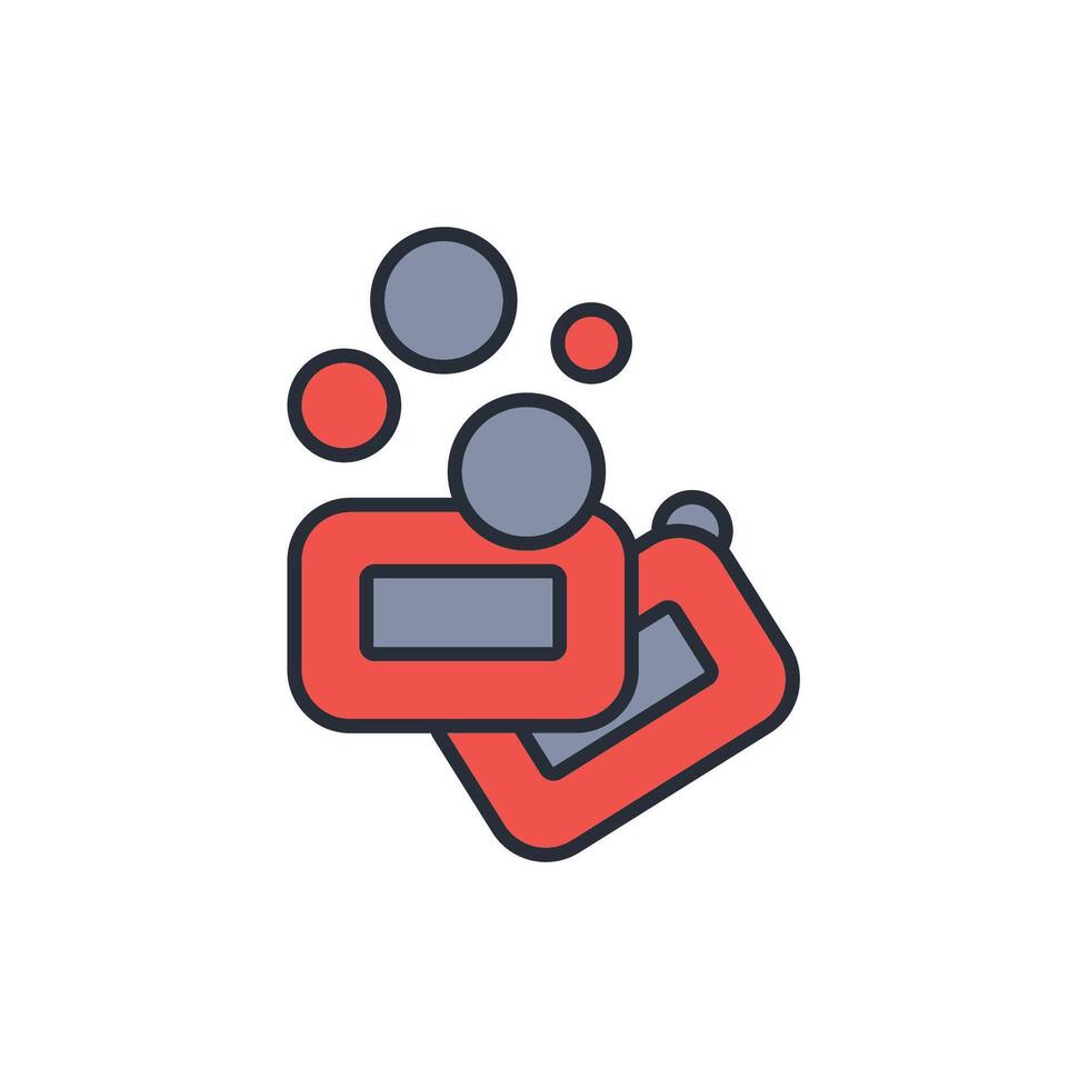 Soap icon. .Editable stroke.linear style sign for use web design,logo.Symbol illustration. vector