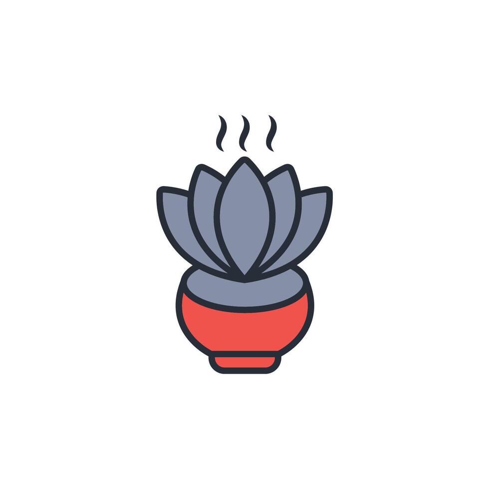 Spa icon. .Editable stroke.linear style sign for use web design,logo.Symbol illustration. vector