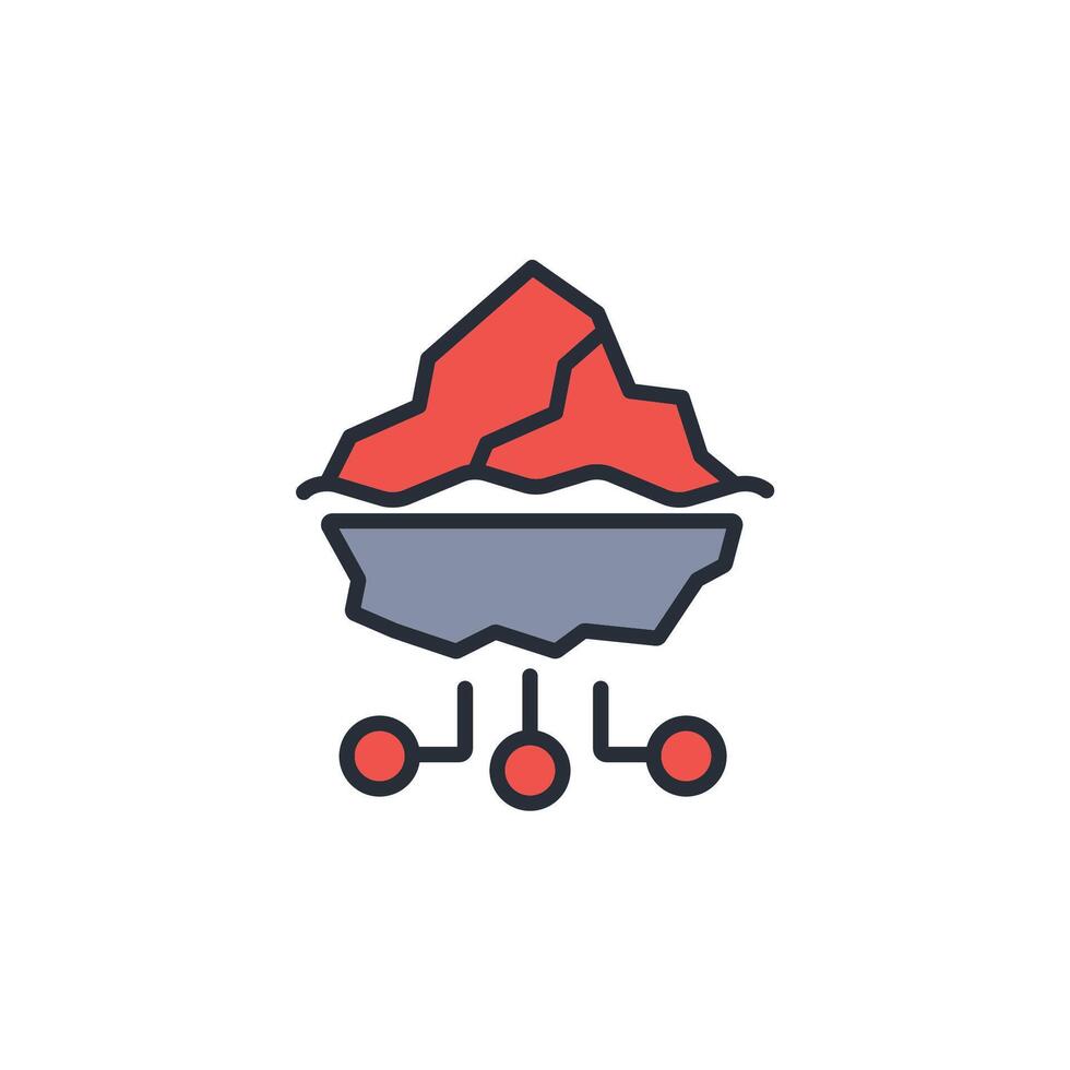 deep web icon. .Editable stroke.linear style sign for use web design,logo.Symbol illustration. vector