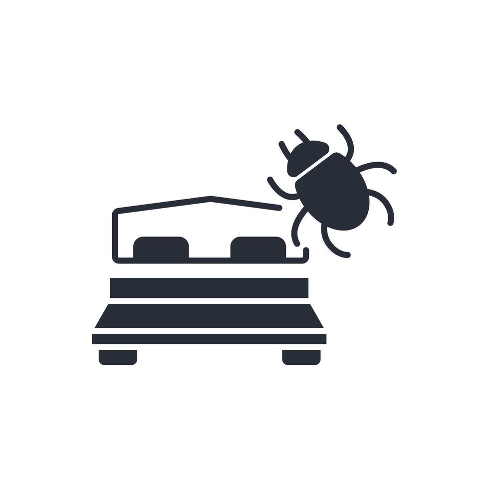 bed bugs icon. .Editable stroke.linear style sign for use web design,logo.Symbol illustration. vector
