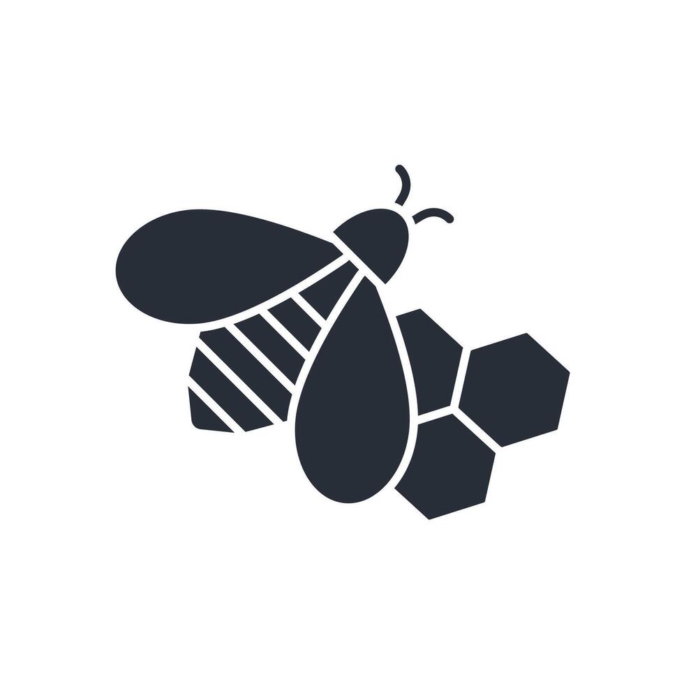 Bee icon. .Editable stroke.linear style sign for use web design,logo.Symbol illustration. vector