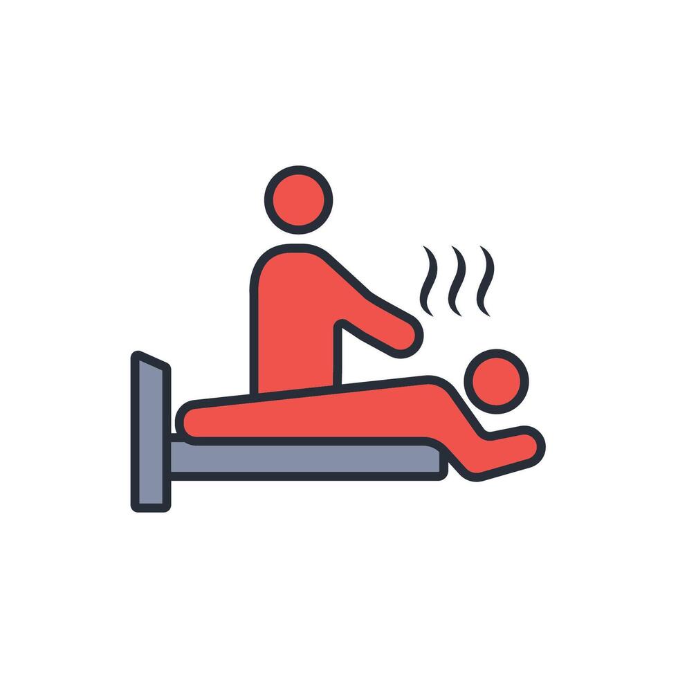 massage icon. .Editable stroke.linear style sign for use web design,logo.Symbol illustration. vector