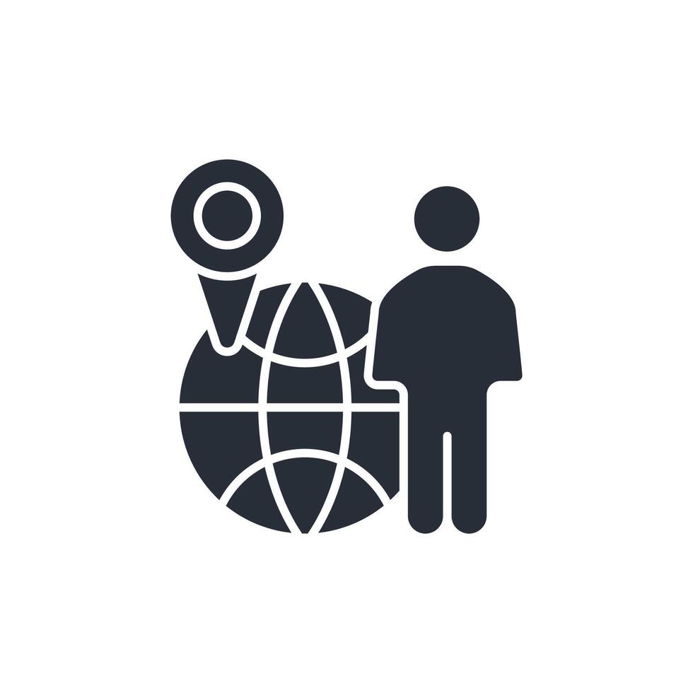 Geolocation icon. .Editable stroke.linear style sign for use web design,logo.Symbol illustration. vector