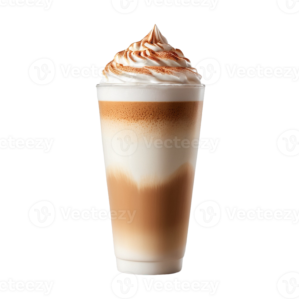 Creamy Latte isolated on Transparent background png