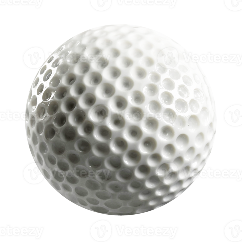 Round Golf Ball isolated on a transparent background png