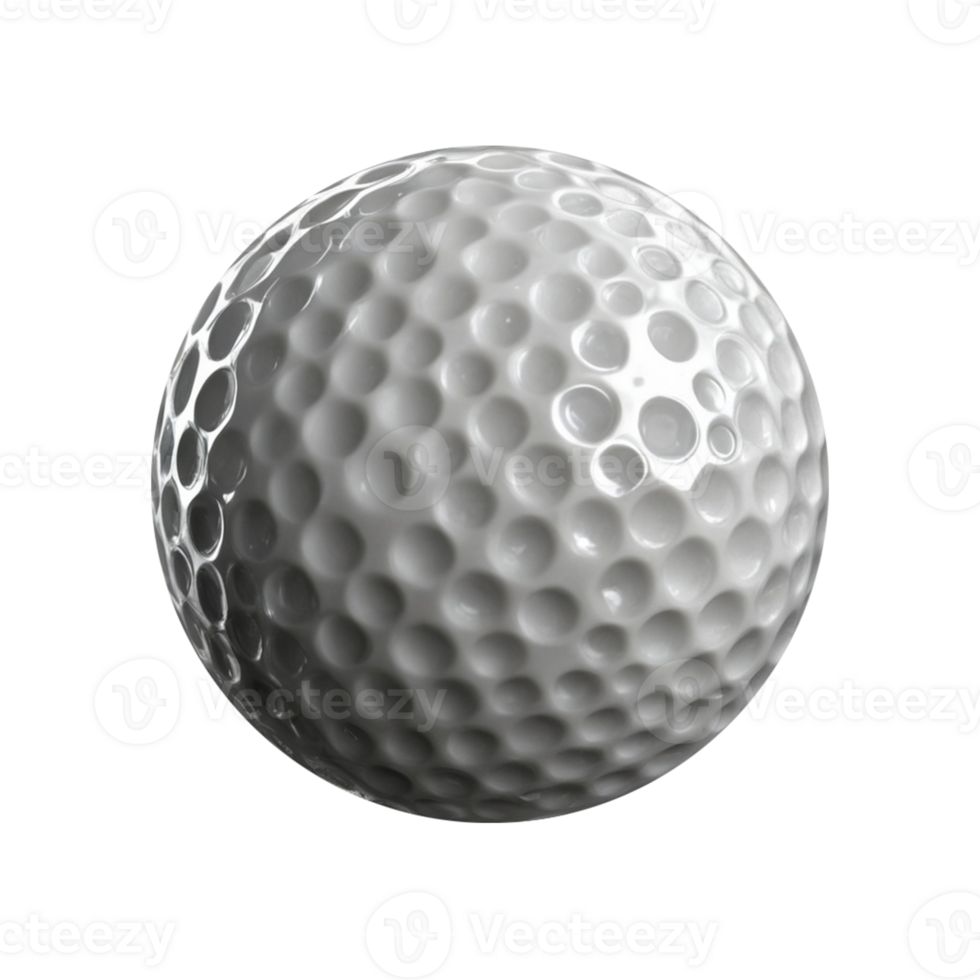 dim Golf Ball isolated on a transparent background png