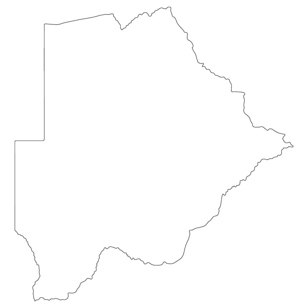 Botswana map. Map of Botswana in white color vector