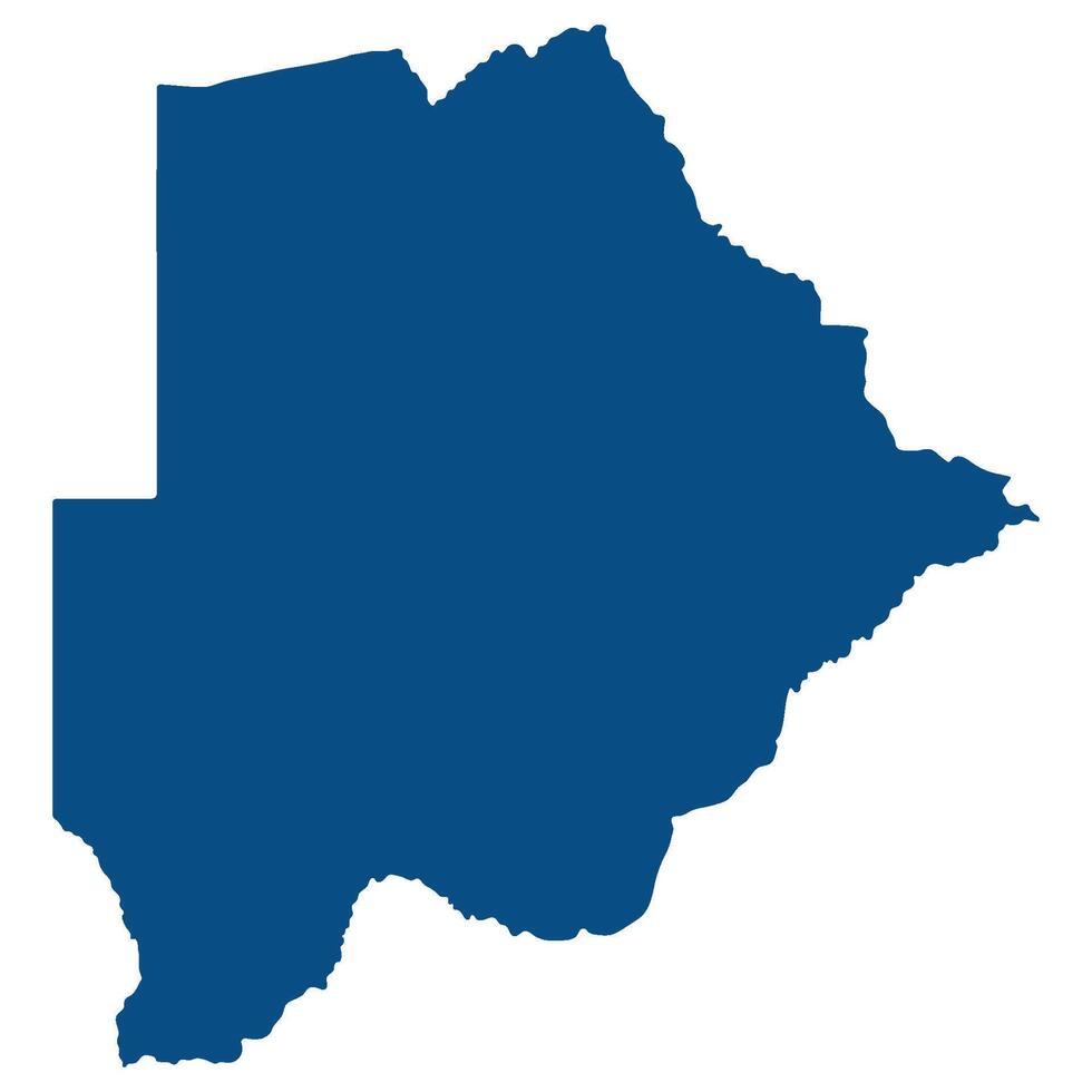 Botswana map. Map of Botswana in blue color vector