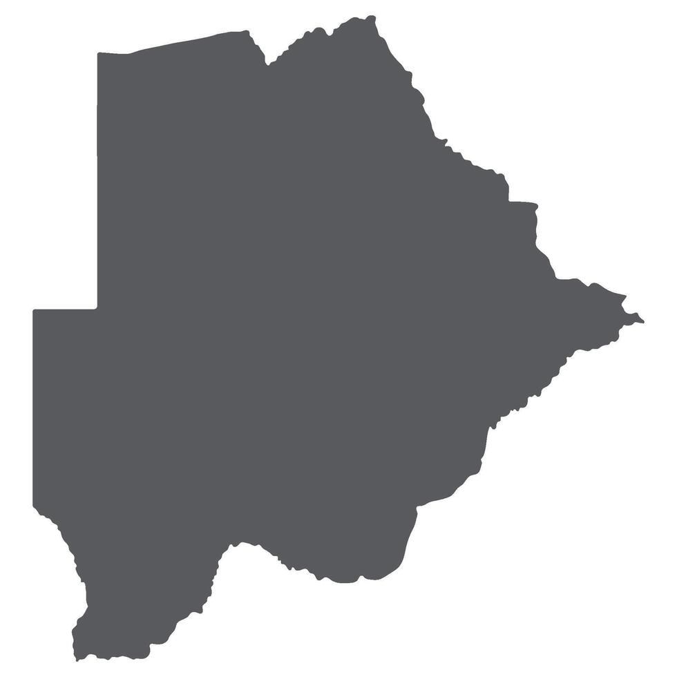 Botswana map. Map of Botswana in grey color vector