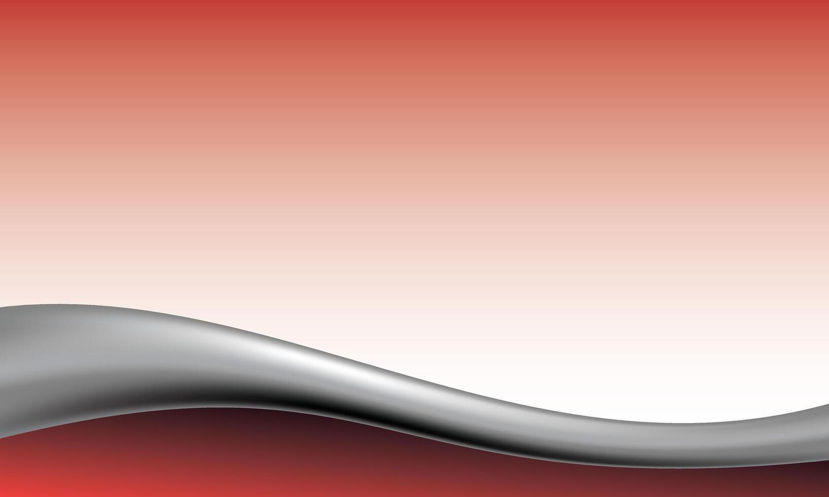 A dynamic and modern abstract background featuring a silver wave flowing over a red gradient vector