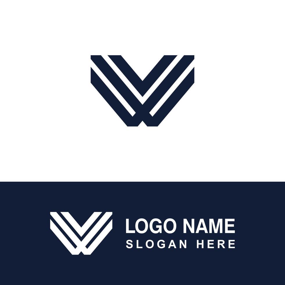 Professional V logo for clothing labels. vector