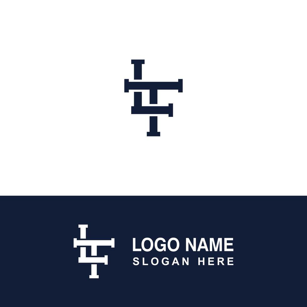 LT or TL logo icon template. vector