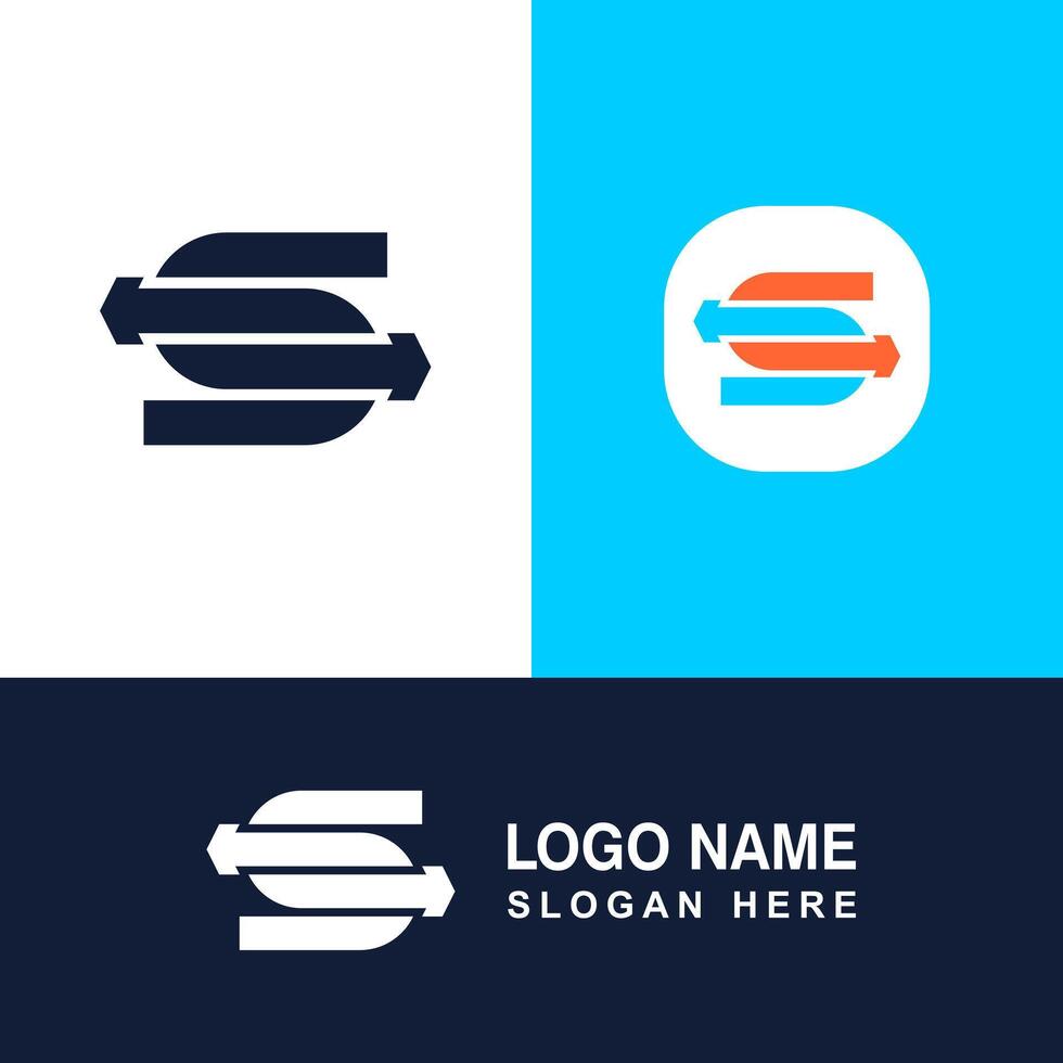 Creative S logo with arrow. Suitable for transportation, travel or other companies. vector
