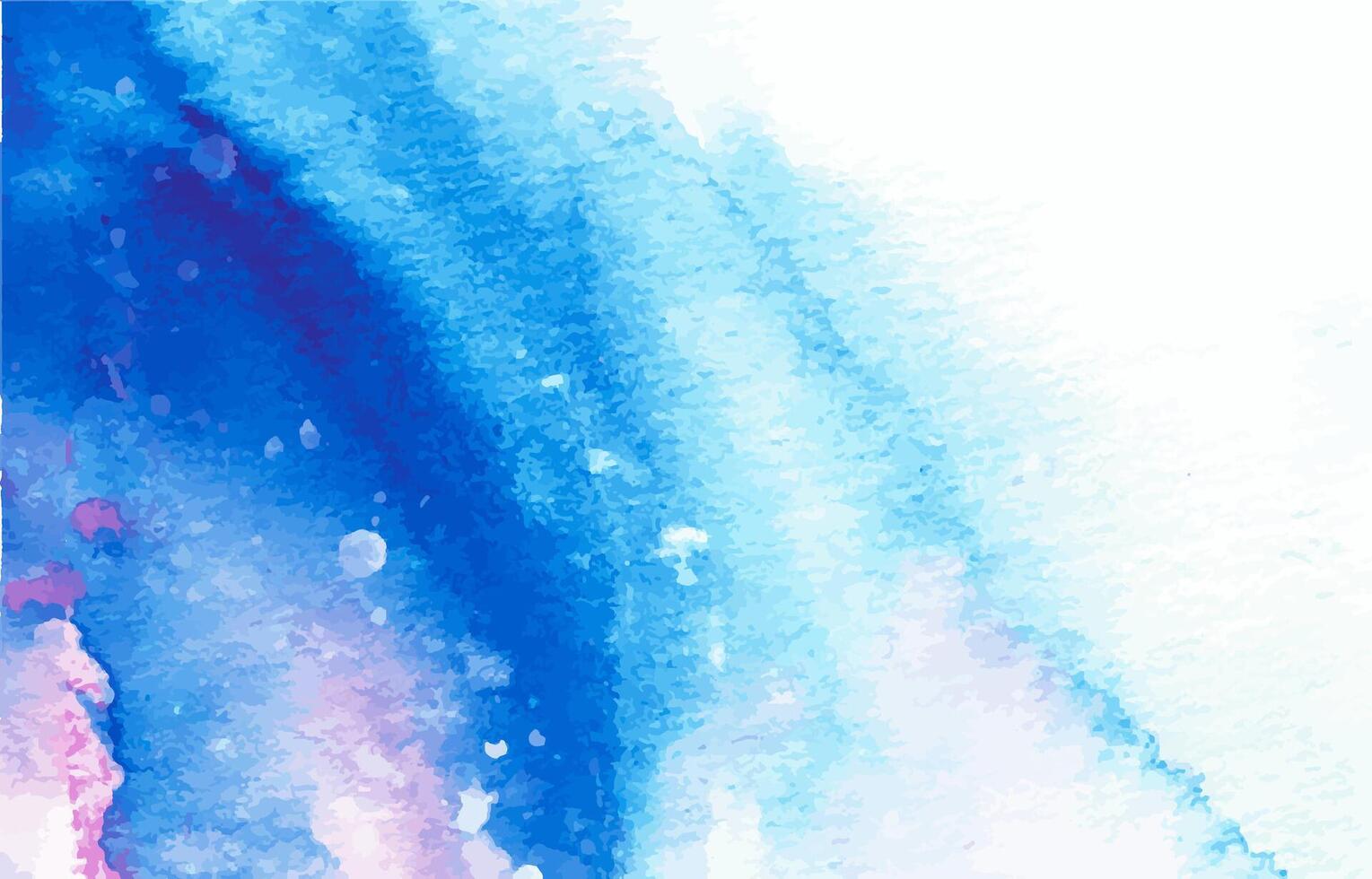 Multicolor bright saturated winter background with watercolor stains and texture, in blue and pink colors vector