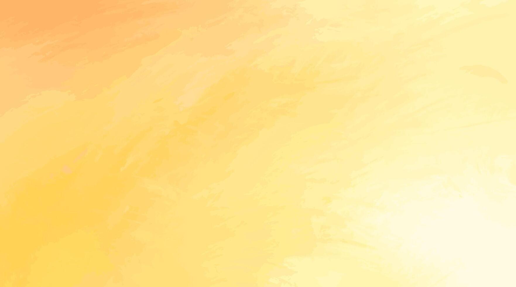 Panoramic background for studio portrait, hand drawn sunny shining backdrop. Bright orange yellow wall with soft texture. Gradient from dark to light from top to bottom. vector