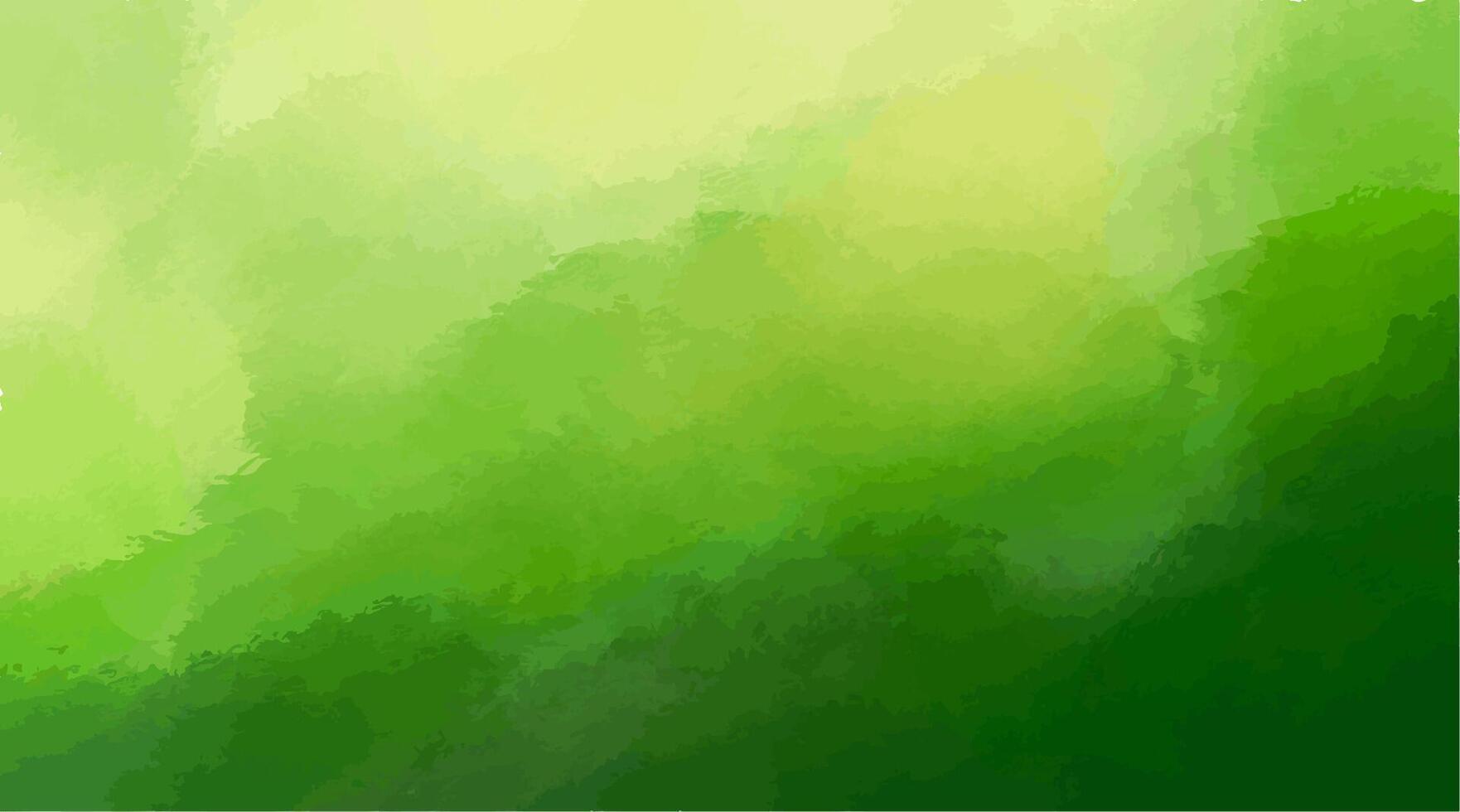 Artistic background for studio portrait, hand drawn oil brushstrokes retro backdrop. Bright green wall with noisy large texture. gradient from light to dark from top to bottom. vector