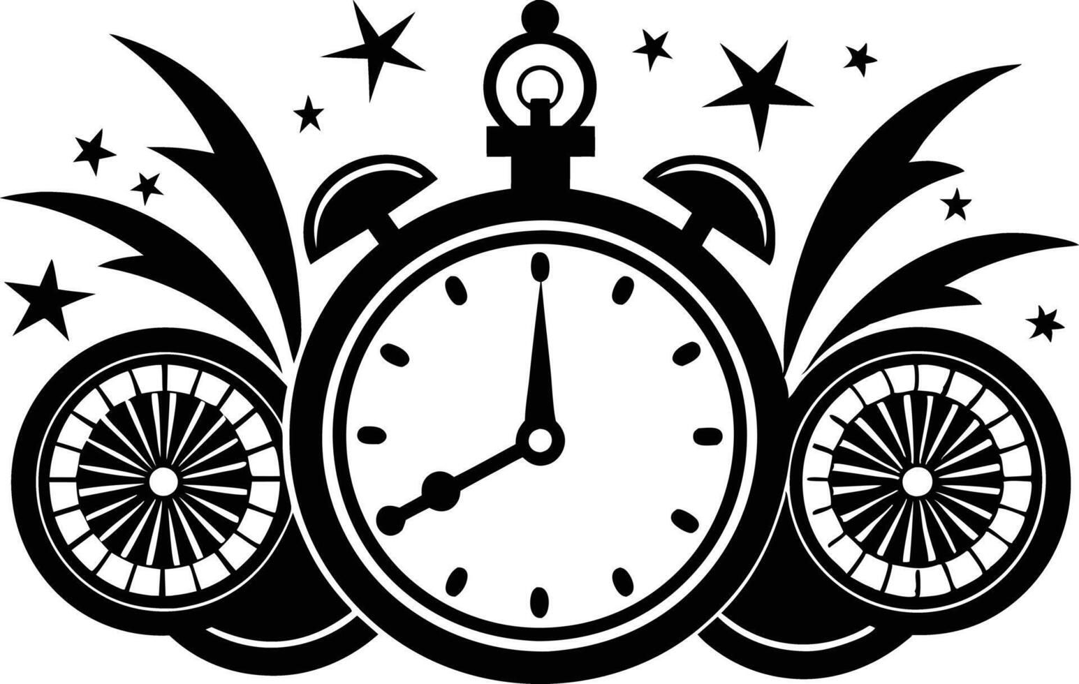 new year clock design illustration vector