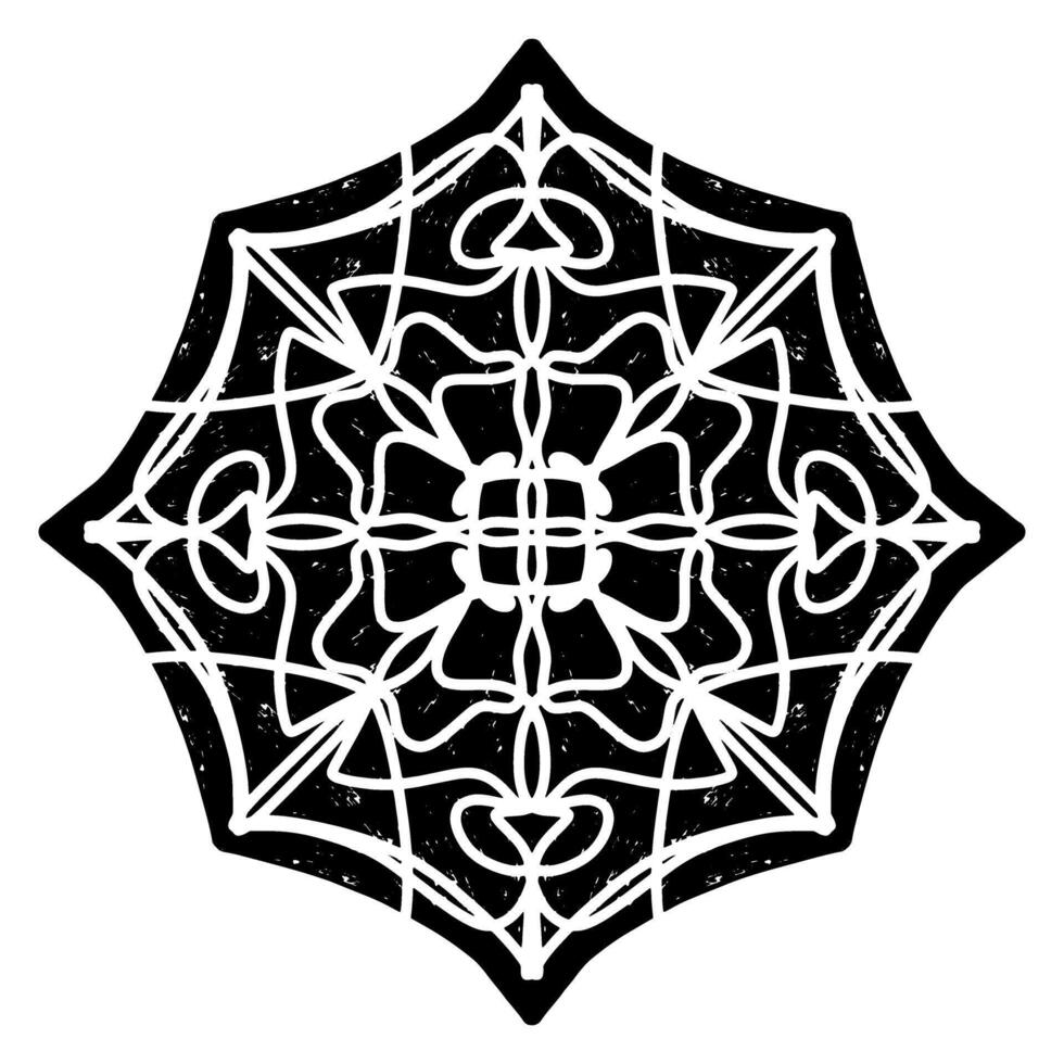 a black and white design with a celtic pattern vector