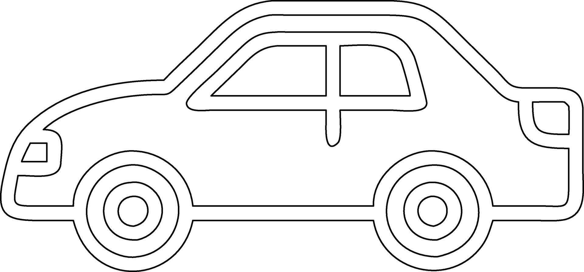 Old model taxi car vector