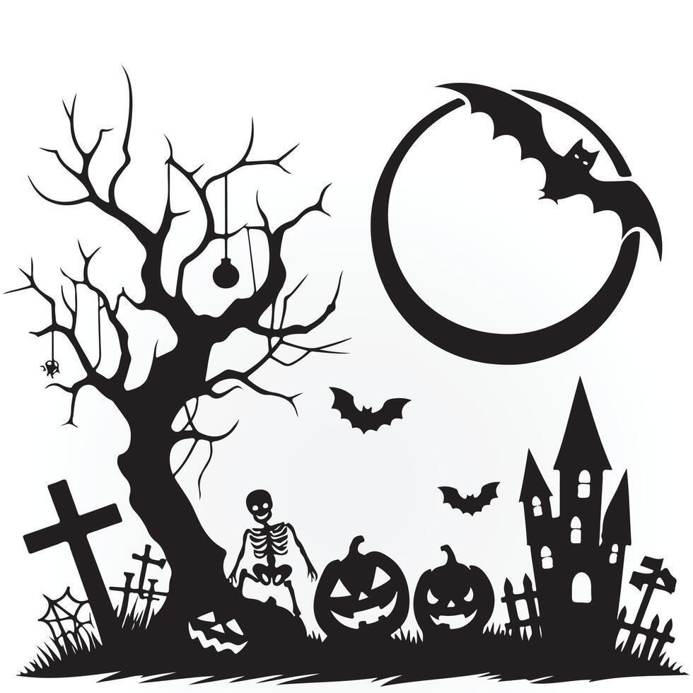 Scary Haunted Ghost House Collection for Halloween Ideas vector