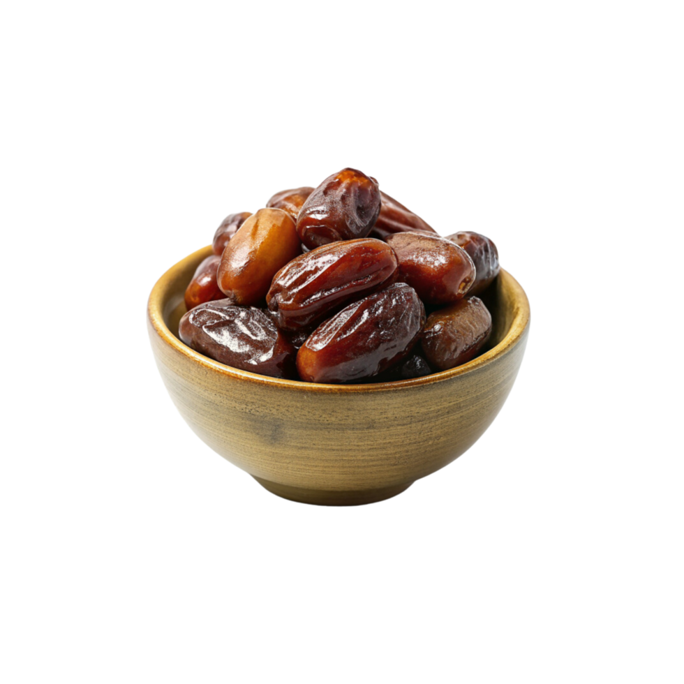 Dates in a bowl on a transparent background png