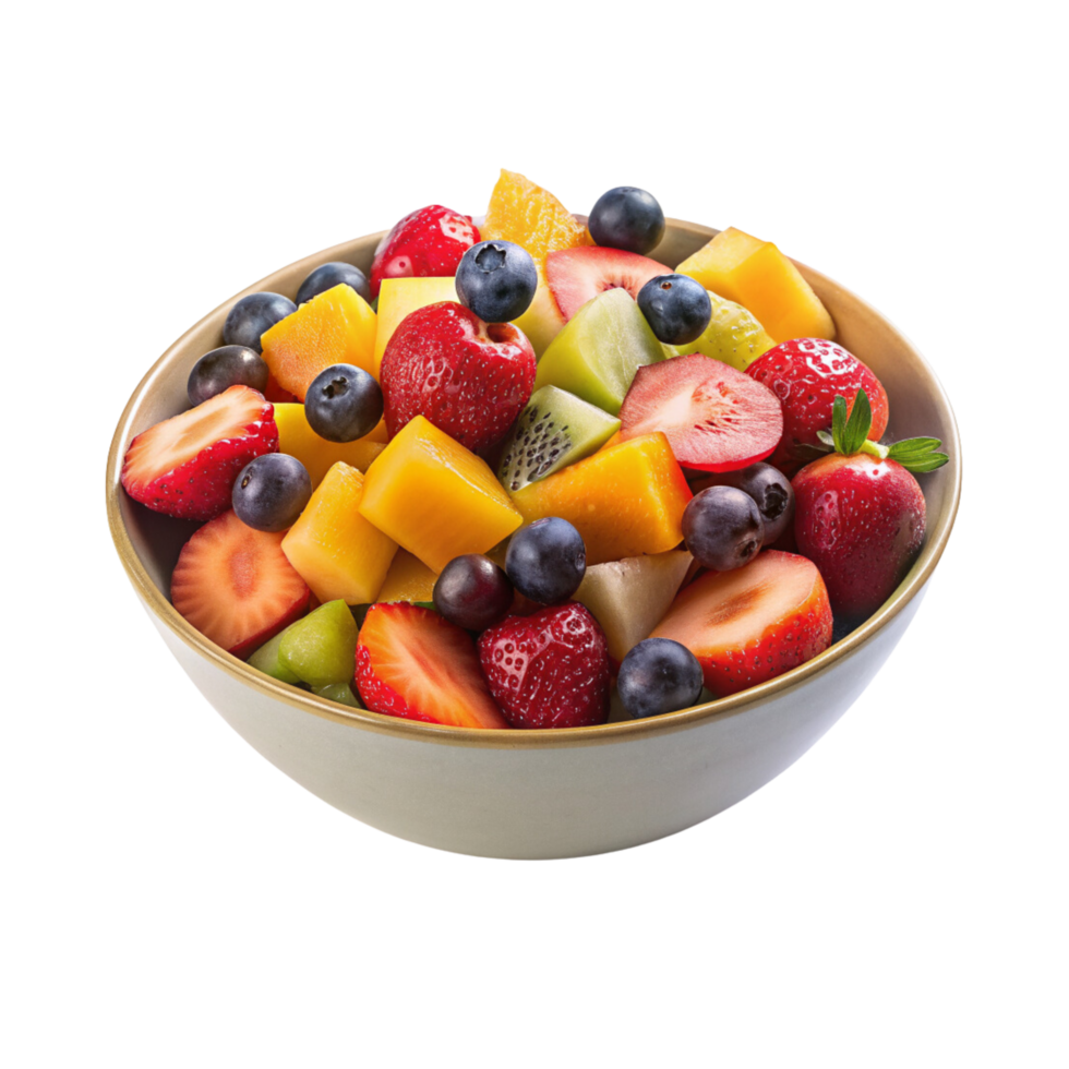 Fruit salad in bowl png