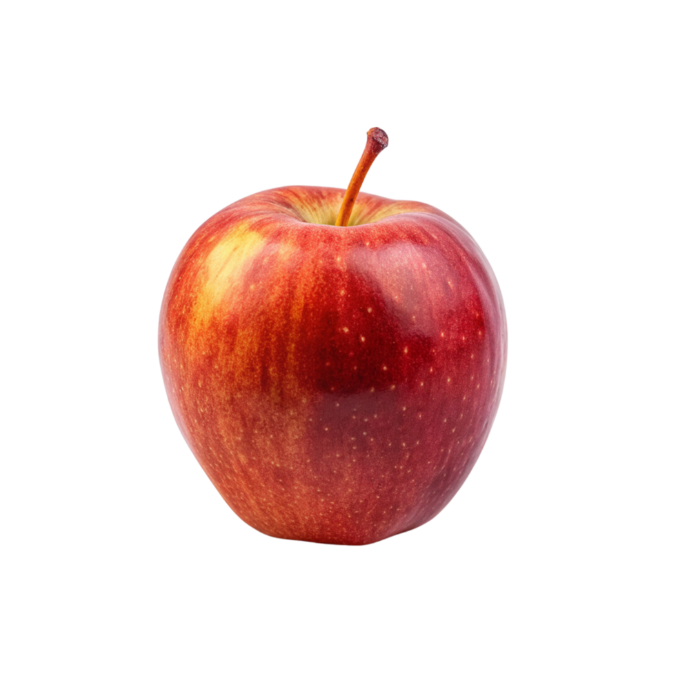 Red apple on transparent background png