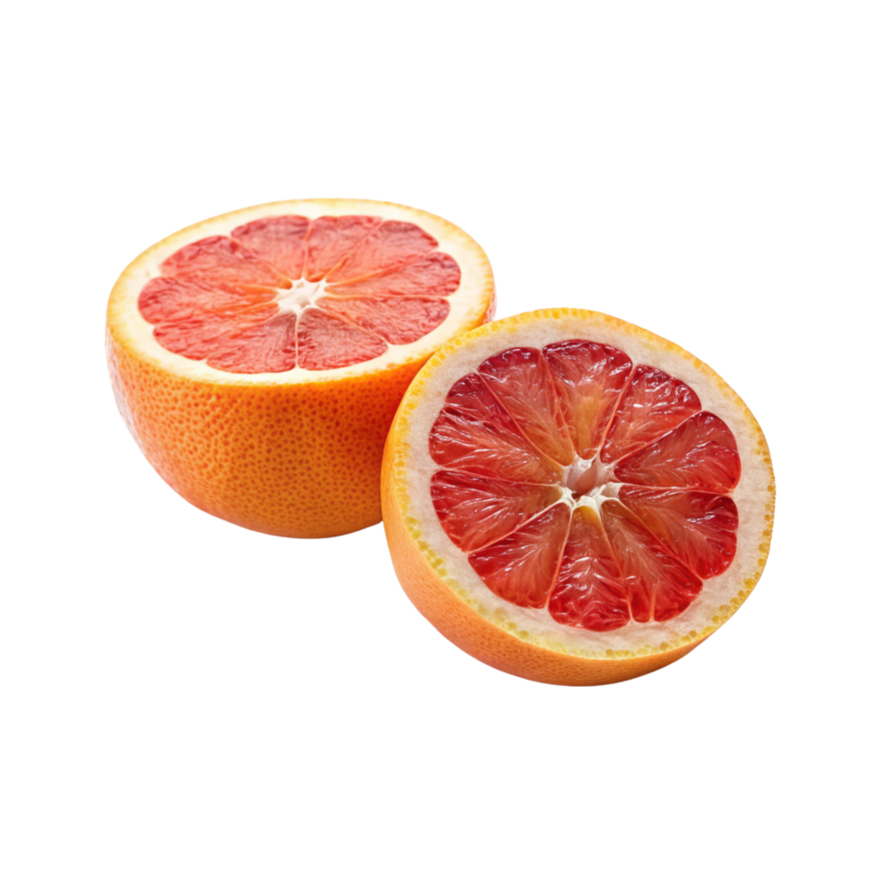 Grapefruit cut in half on transparent background png