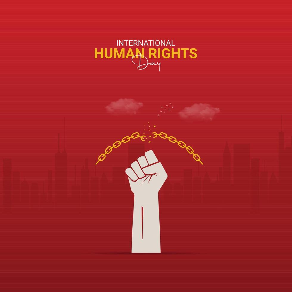 illustration. human rights day. vector