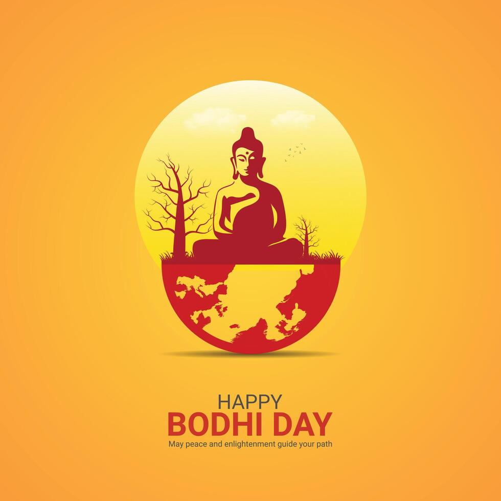 Happy Bodhi Day. creative ads design for social media post design vector