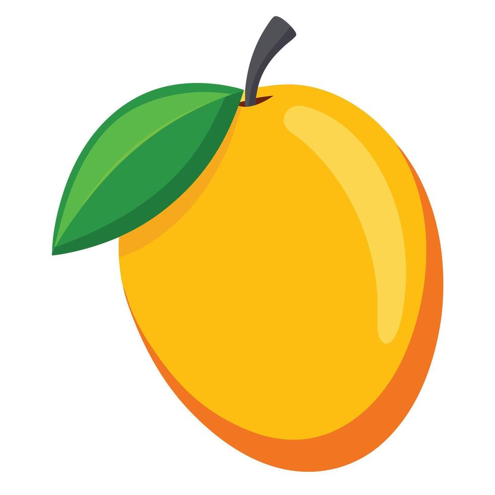An orange with a leaf on it vector