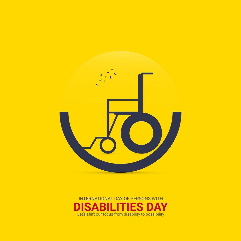 International Day Of Persons With Disabilities December 03 Background Illustration vector