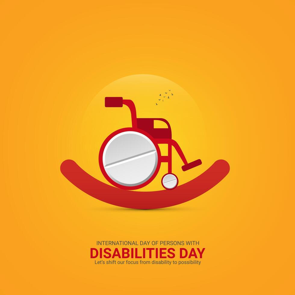 International Day of Persons with Disabilities. design for social media post vector