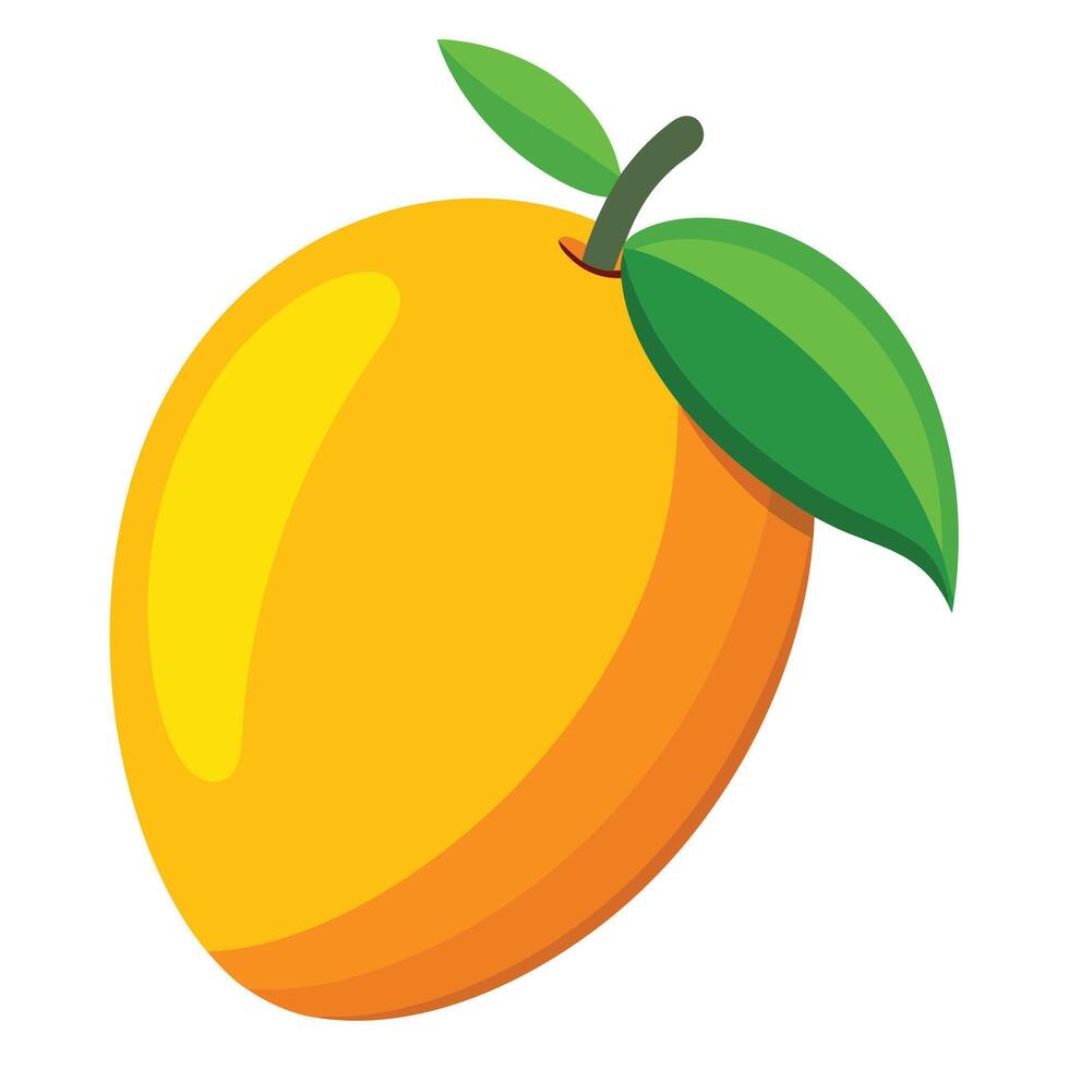 An orange with a leaf on it vector