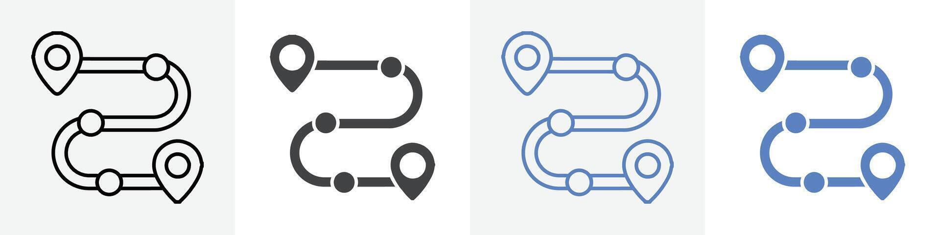 route icon set use for web vector