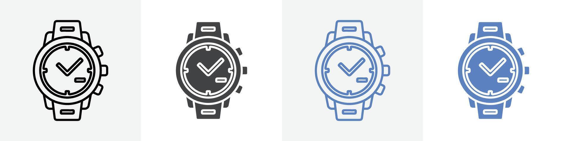wrist watch icon set use for web vector