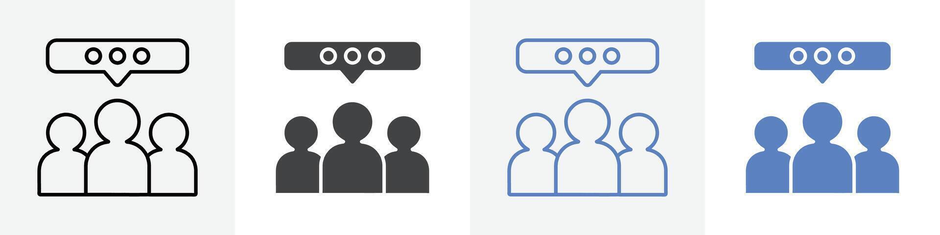 talking icon set use for web vector