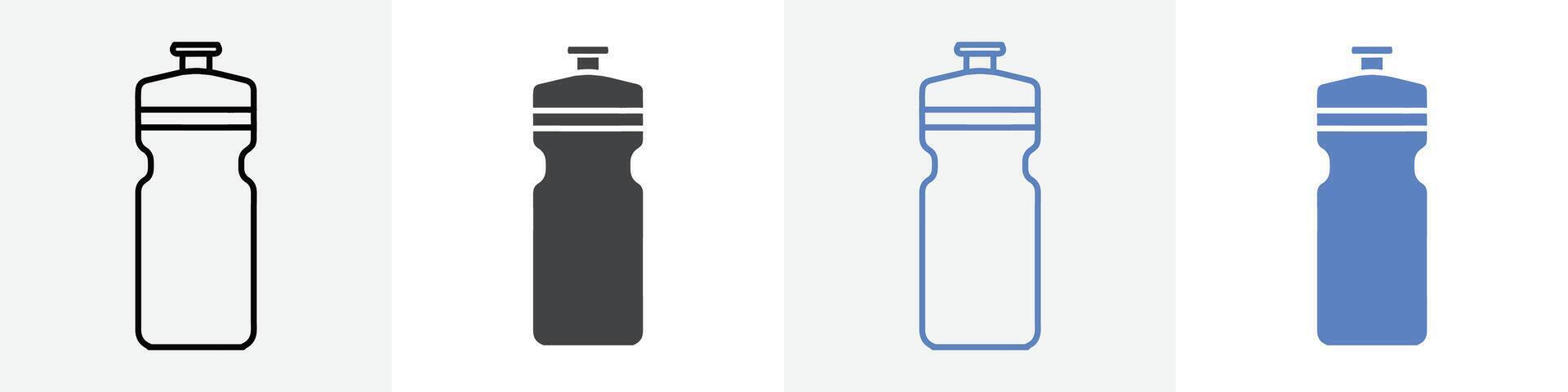 water bottle icon set use for web vector