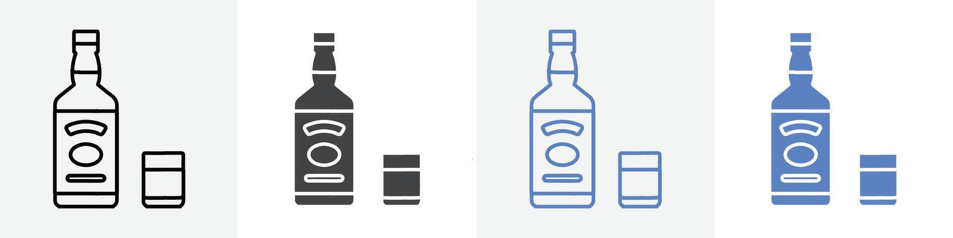 wine icon set use for web vector