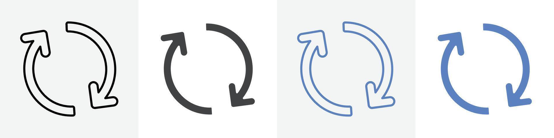 round about icon set use for web vector
