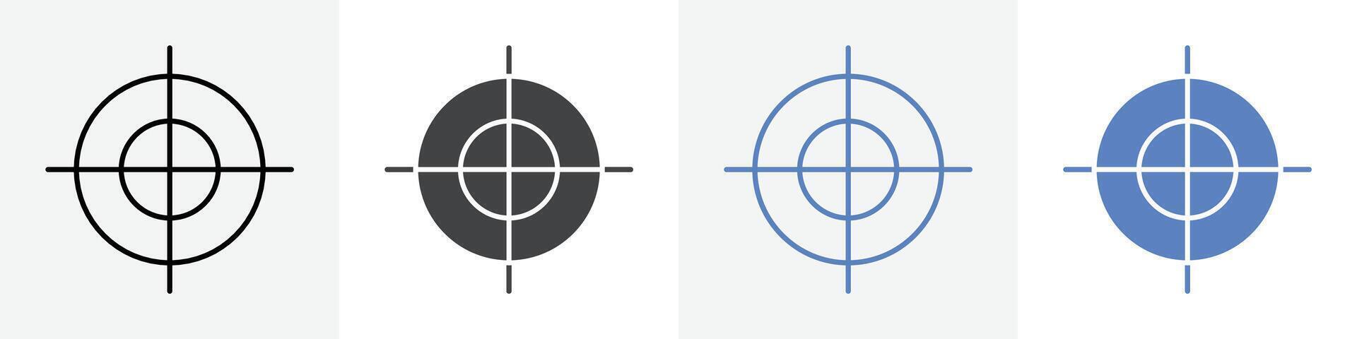 Target icon set use for web vector