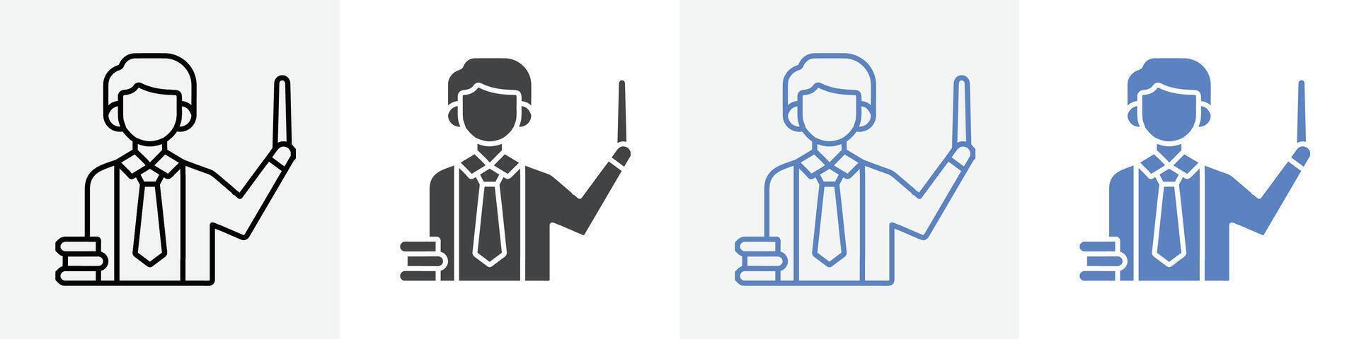 teacher icon set use for web vector