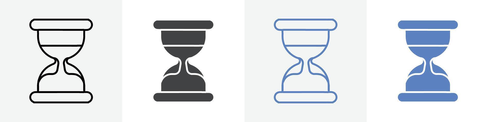 hourglass icon set use for web vector