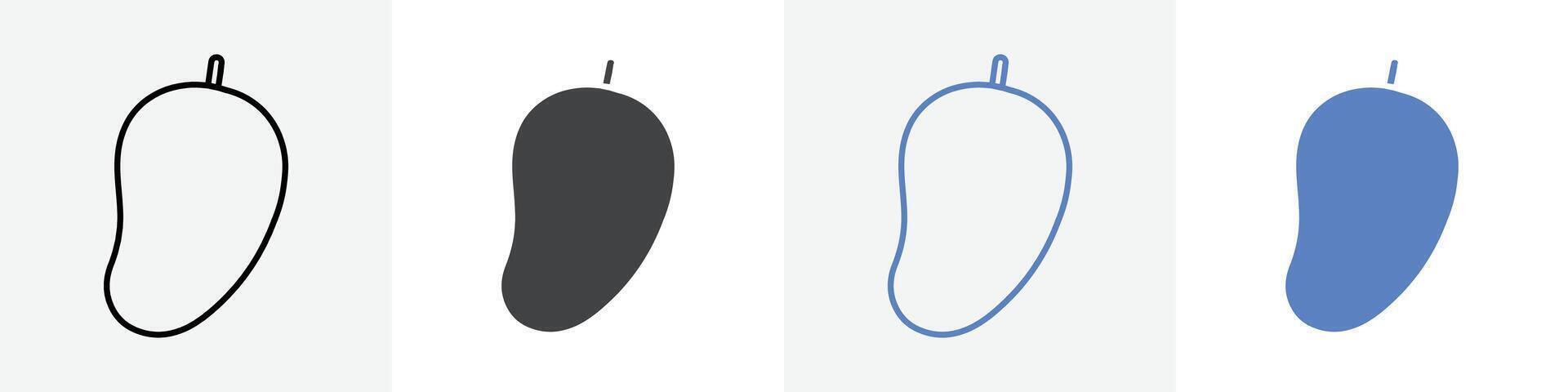 mango icon set use for web vector