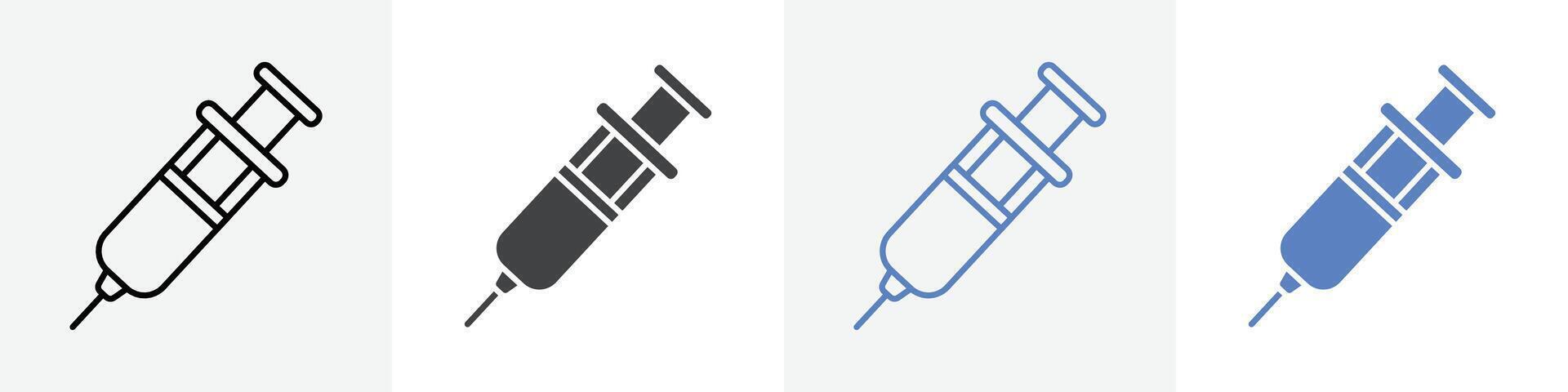 injection icon set use for web vector