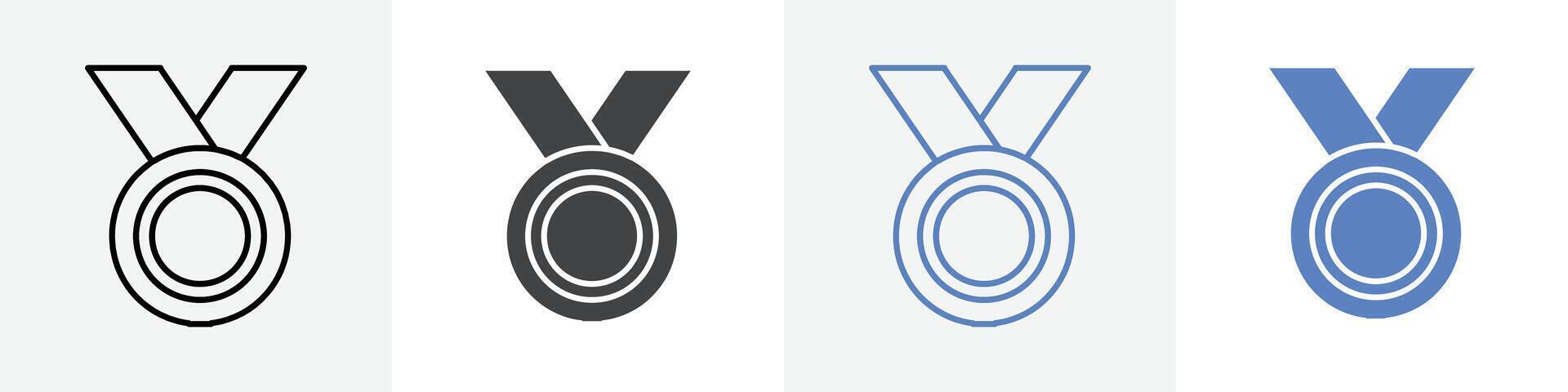 medal icon set use for web vector