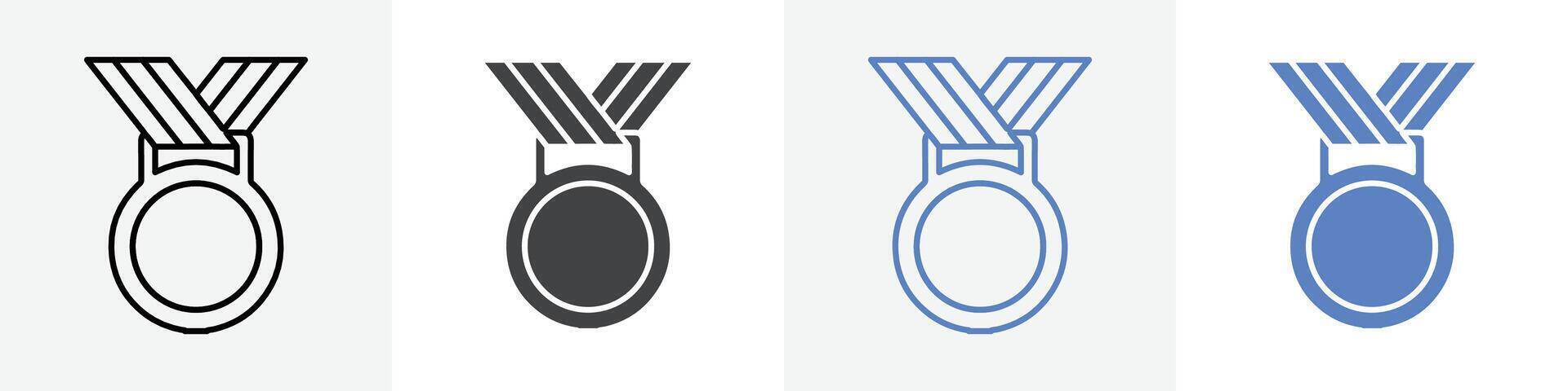 medal icon set use for web vector