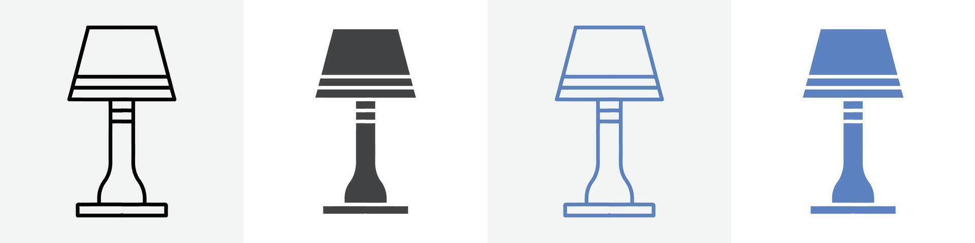 lamp icon set use for web vector